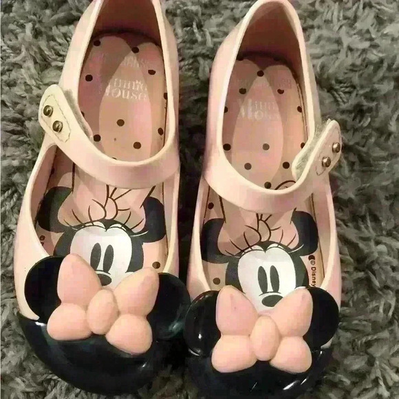 Mini Melissa Minnie with Bow Ballerina Shoes Sz 10 - Picture 6 of 10